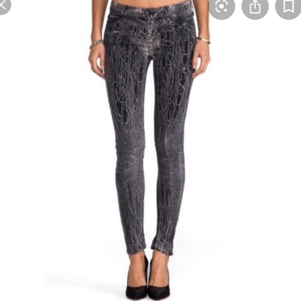 Mother The Looker Dye Graphite skinny jeans  Size 28